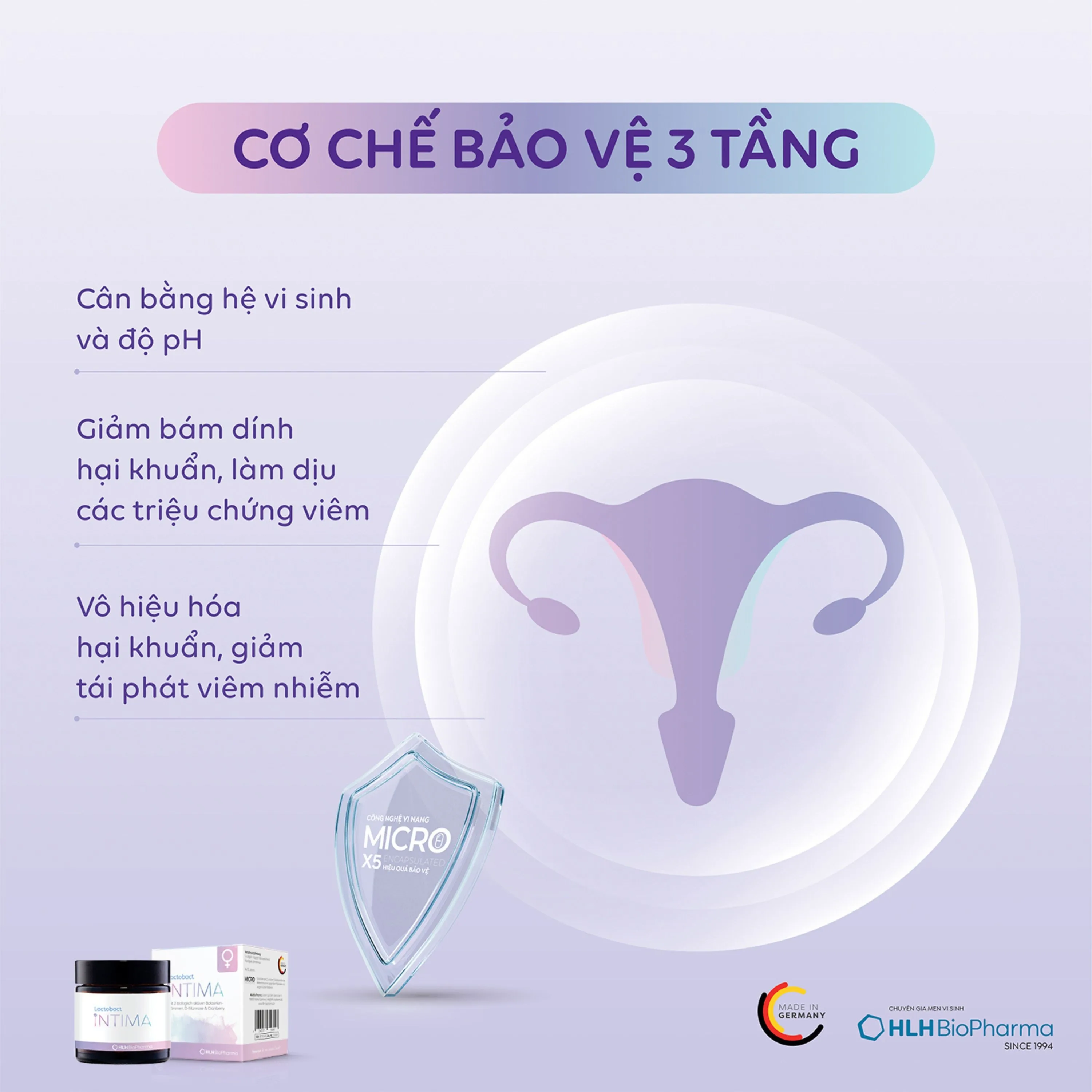 Hình ảnh Viên uống bổ sung lợi khuẩn, D-mannose, việt quất cho phụ nữ Lactobact Intima (60 viên)