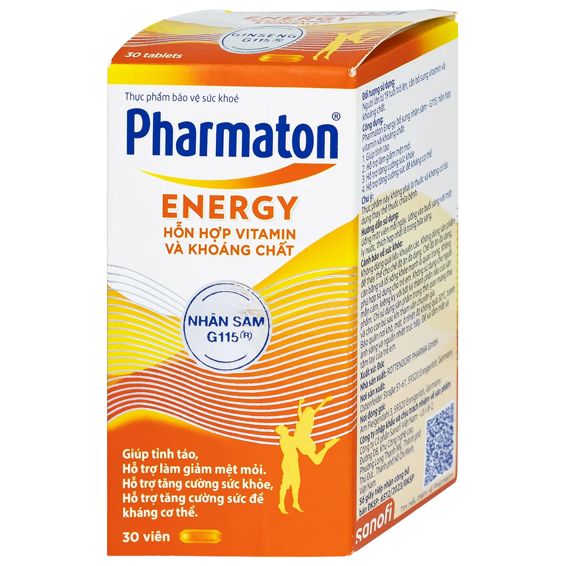 Hình ảnh Viên uống Pharmaton Energy hỗn hợp vitamin và khoáng chất giúp tỉnh táo, hỗ trợ giảm mệt mỏi (30 viên)