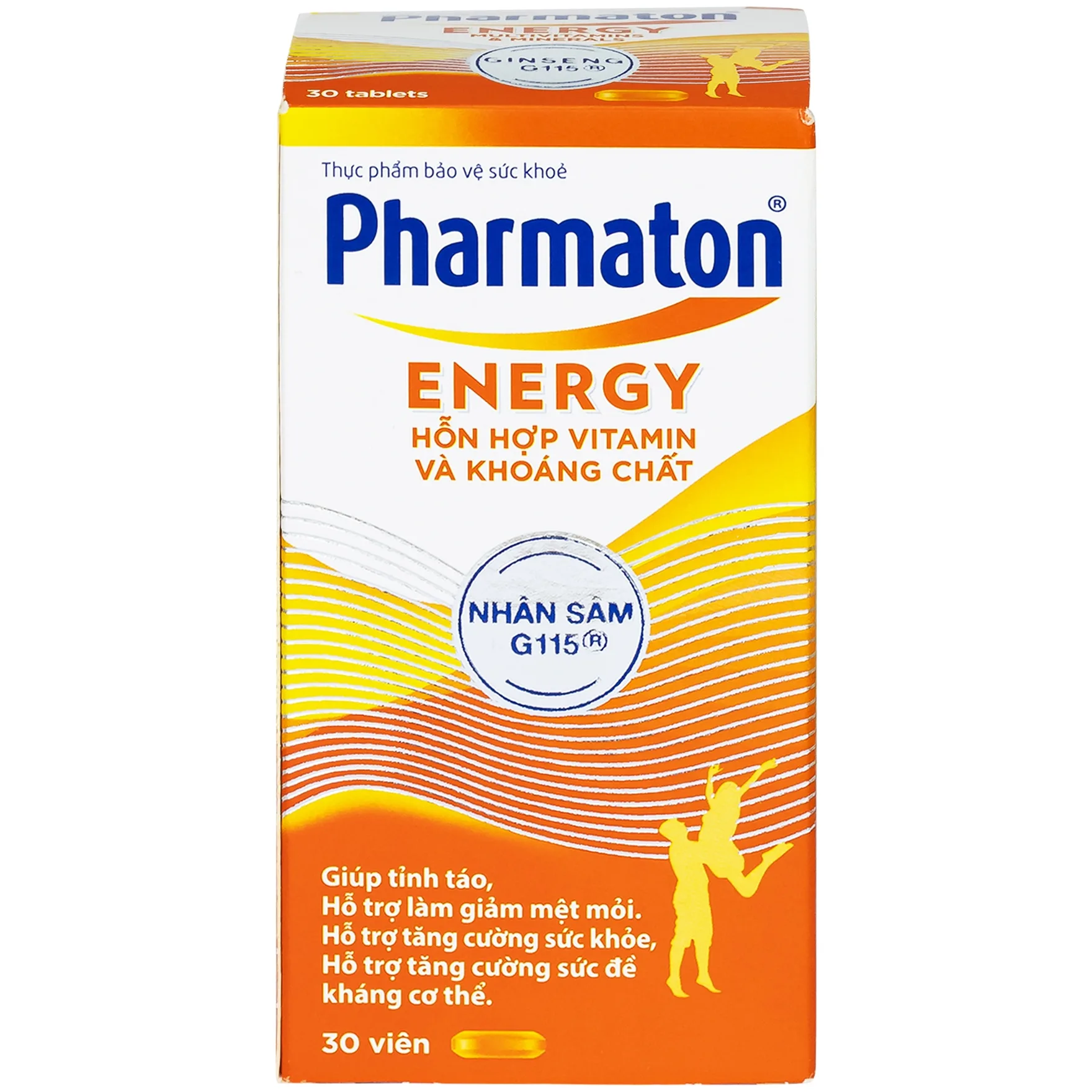 Hình ảnh Viên uống Pharmaton Energy hỗn hợp vitamin và khoáng chất giúp tỉnh táo, hỗ trợ giảm mệt mỏi (30 viên)