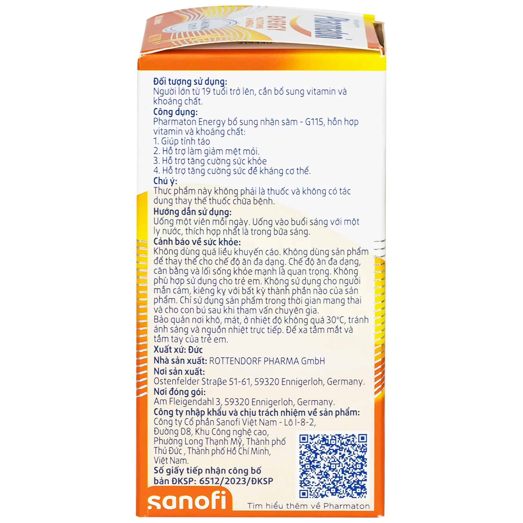 Hình ảnh Viên uống Pharmaton Energy hỗn hợp vitamin và khoáng chất giúp tỉnh táo, hỗ trợ giảm mệt mỏi (30 viên)