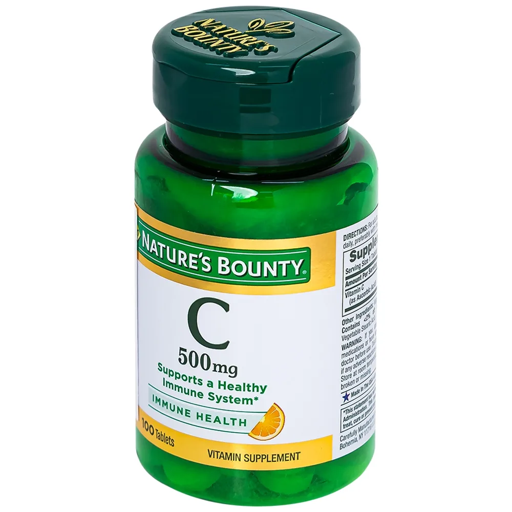 Hình ảnh Viên uống C 500mg Nature's Bounty bổ sung vitamin C, tăng cường sức đề kháng (100 viên)