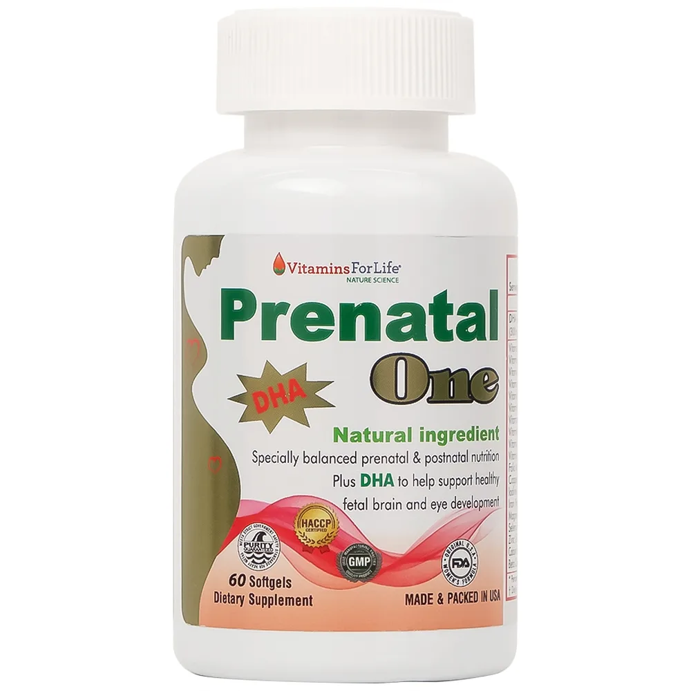 Hình ảnh Viên uống bổ sung vitamin và khoáng chất cho phụ nữ mang thai và sau sinh Prenatal One Vitamins For Life (60 viên)