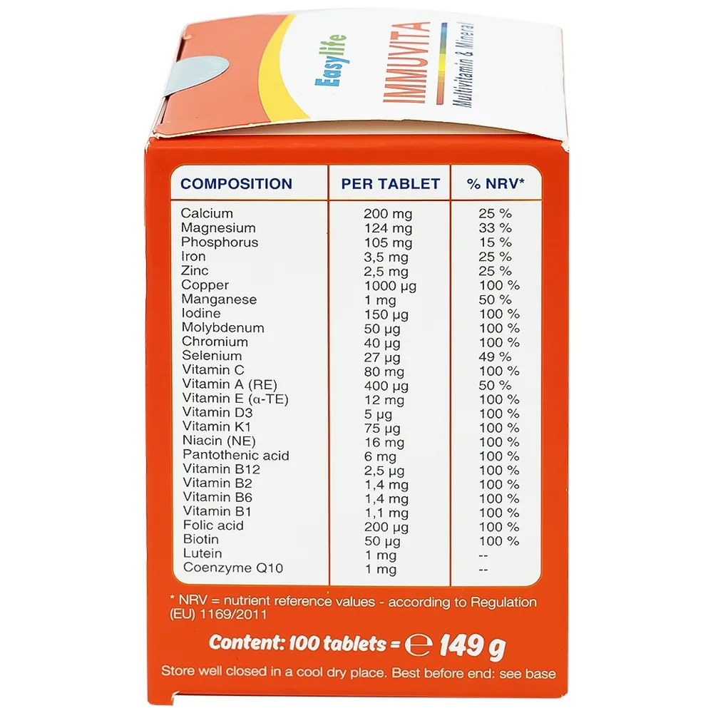 Hình ảnh Viên uống Immuvita Easylife bổ sung vitamin và khoáng chất cho cơ thể, tăng sức khỏe (100 viên)