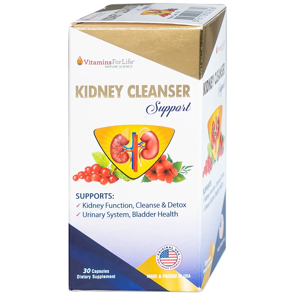 Hình ảnh Viên uống Kidney Cleanser Support chống oxy hóa, giảm nguy cơ viêm đường tiết niệu (30 viên) 