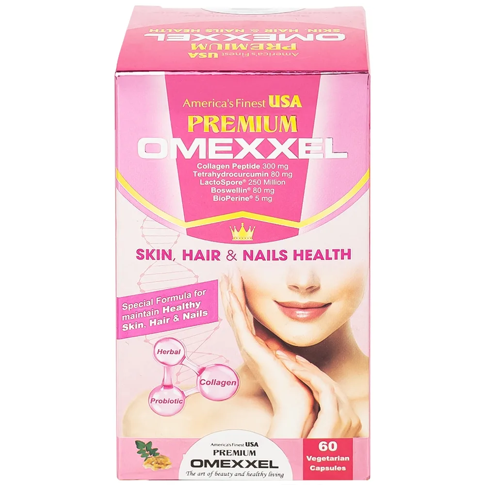Hình ảnh Thực phẩm bảo vệ sức khỏe Premium Omexxel Skin, Hair & Nails Health