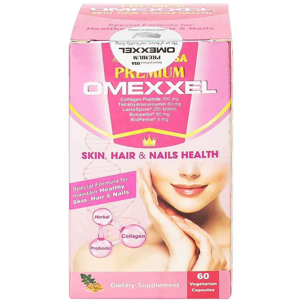 Hình ảnh Thực phẩm bảo vệ sức khỏe Premium Omexxel Skin, Hair & Nails Health