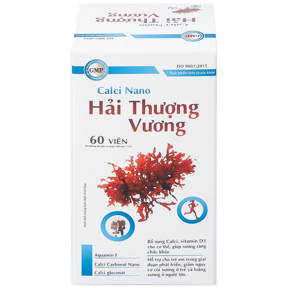 Hình ảnh Viên uống Calci Nano Hải Thượng Vương bổ sung Calci, vitamin D3 cho cơ thể (60 viên)