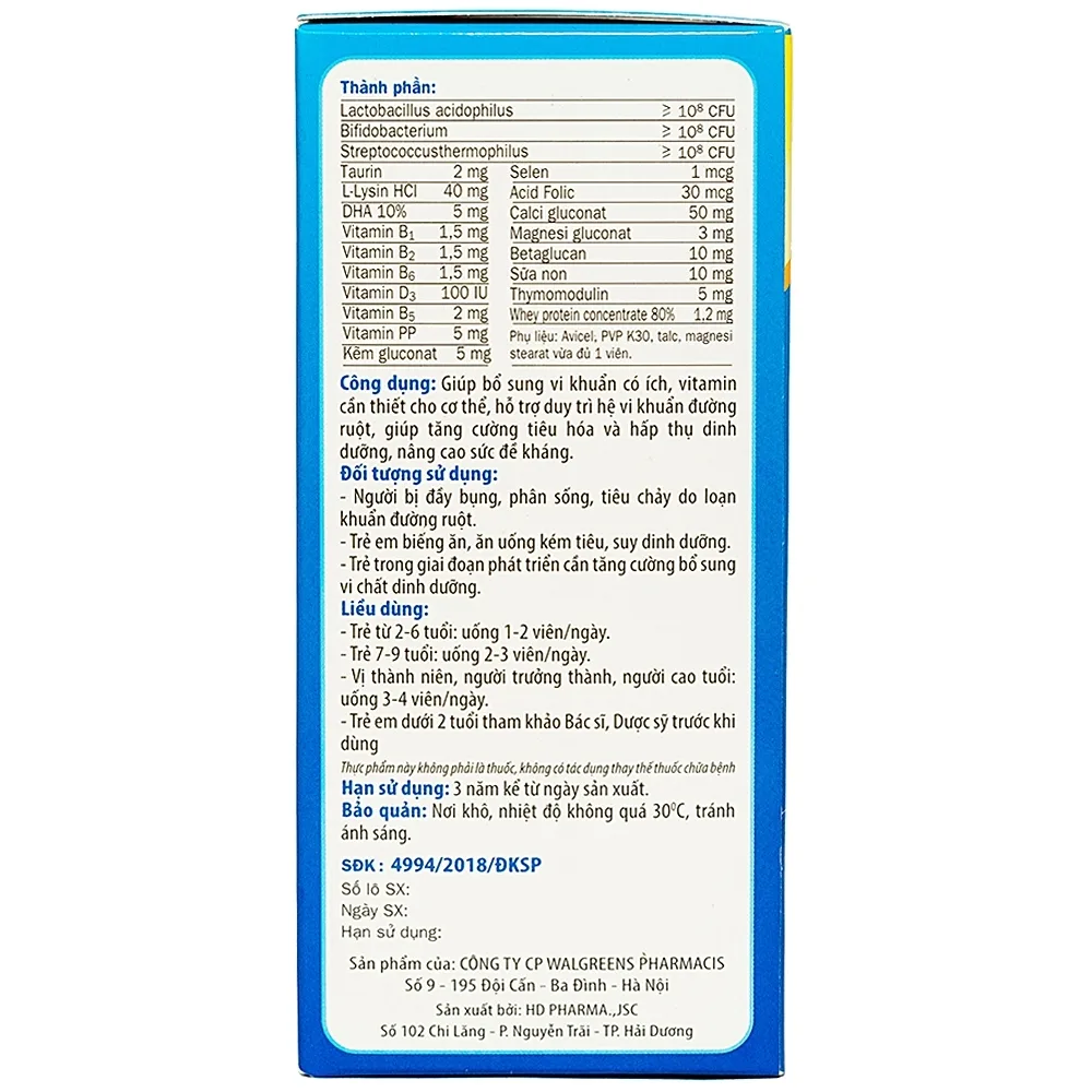 Hình ảnh Viên uống Strep Biomin Gold Hdpharma duy trì hệ vi sinh đường ruột (50 viên)