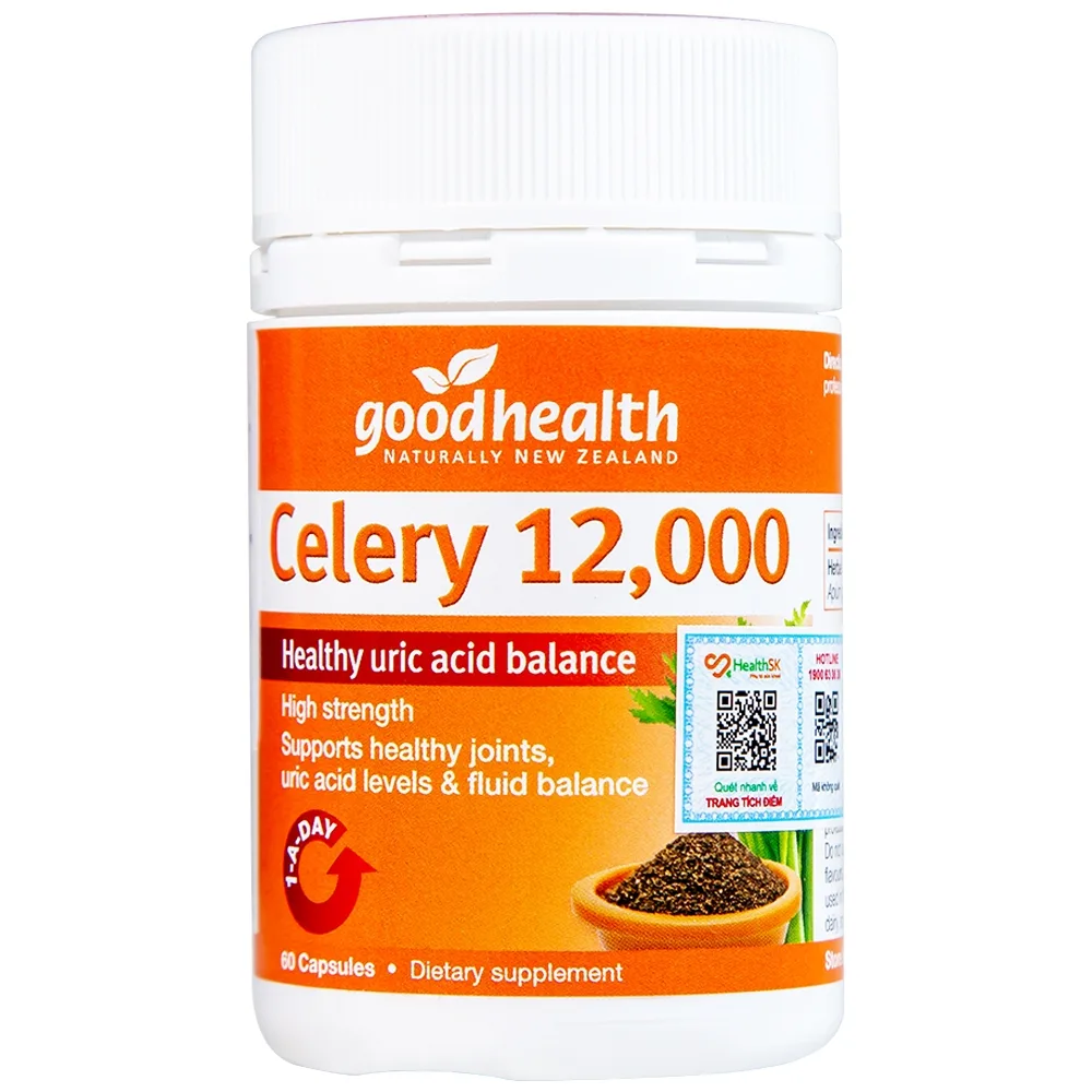 Hình ảnh Viên uống Celery 12000 GoodHealth hỗ trợ giảm acid uric cho người bị gout (60 viên)