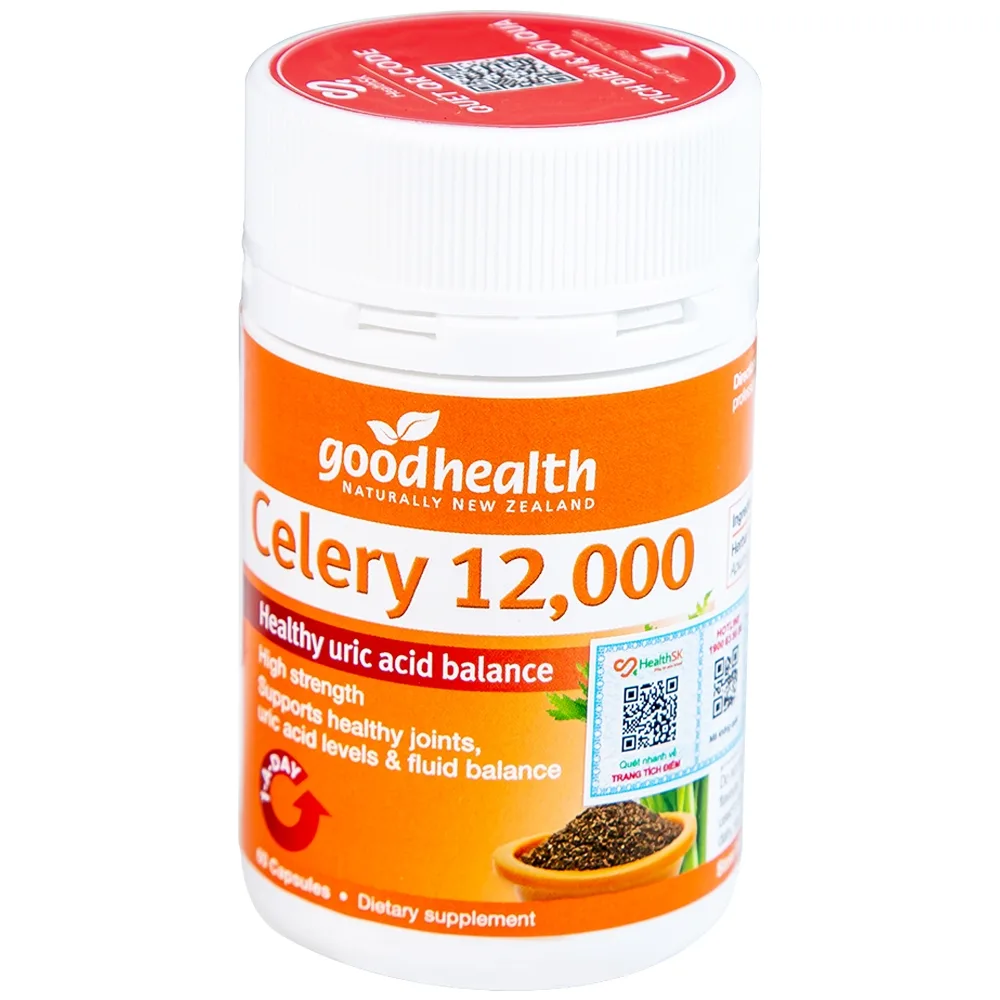 Hình ảnh Viên uống Celery 12000 GoodHealth hỗ trợ giảm acid uric cho người bị gout (60 viên)