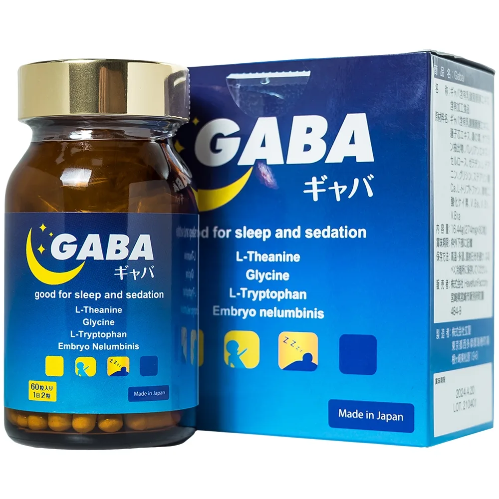 Hình ảnh Viên uống Gaba Jpanwell giảm các triệu chứng mất ngủ, khó ngủ, giấc ngủ không sâu (60 viên)