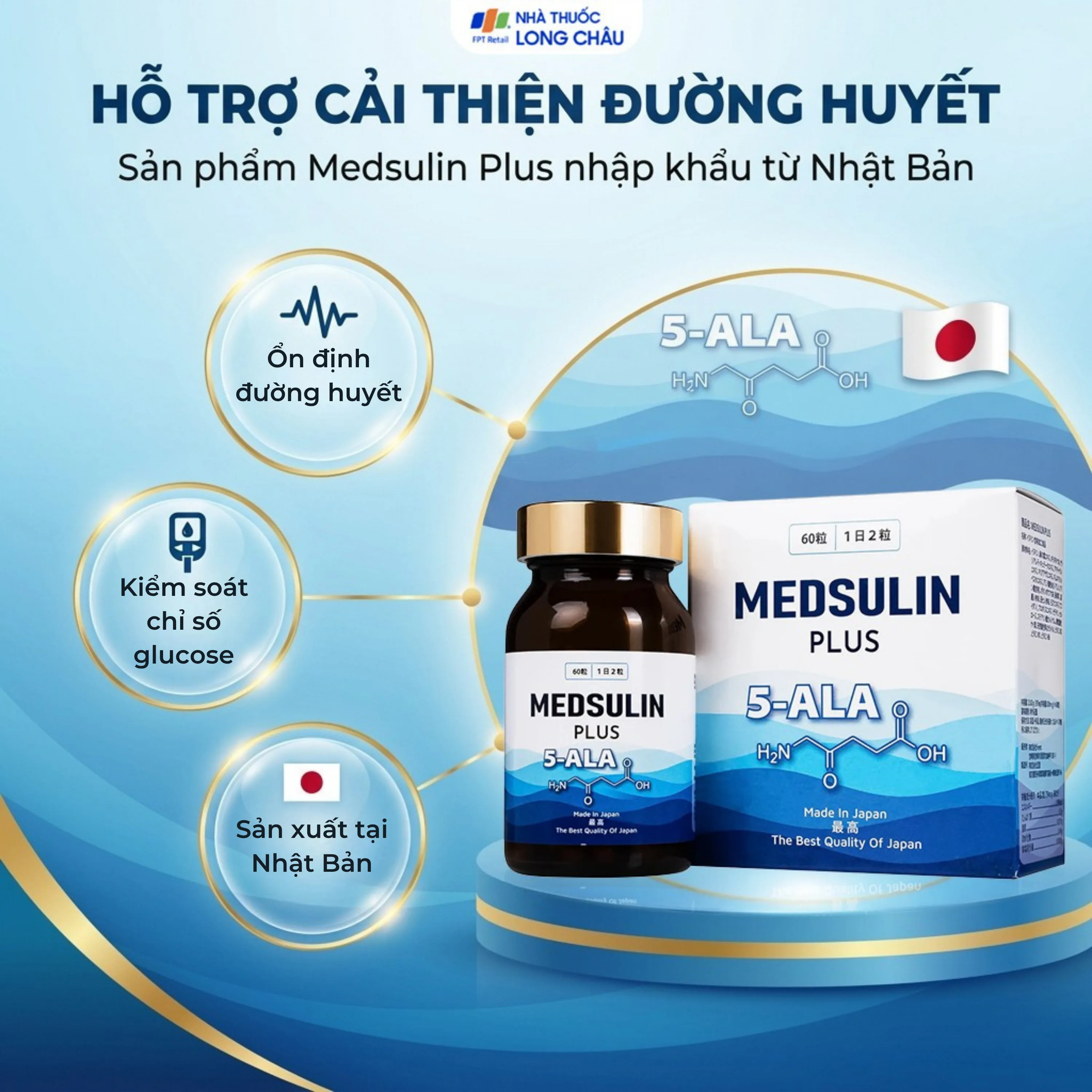 Hình ảnh Viên uống hỗ trợ cải thiện chỉ số đường huyết Medsulin Plus (60 viên)