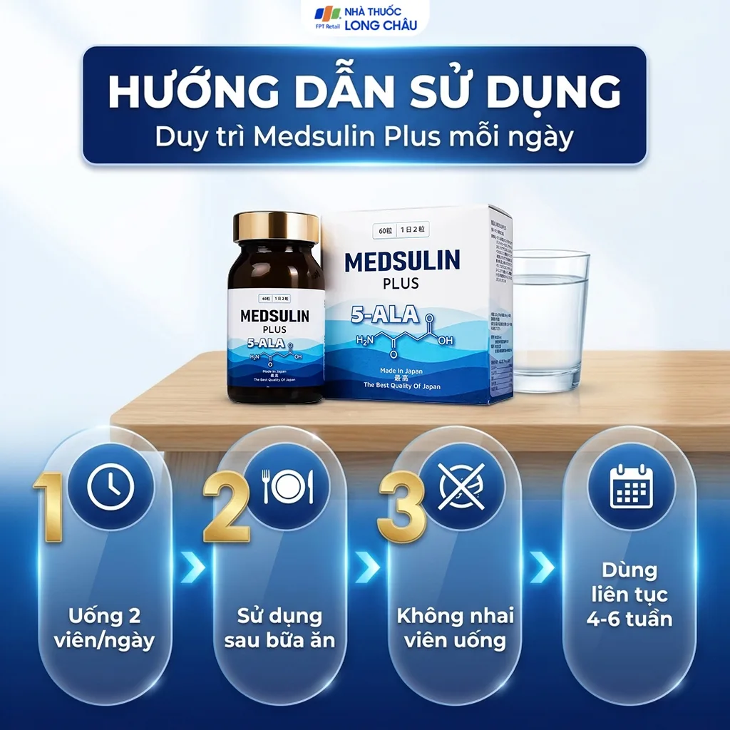 Hình ảnh Viên uống hỗ trợ cải thiện chỉ số đường huyết Medsulin Plus (60 viên)