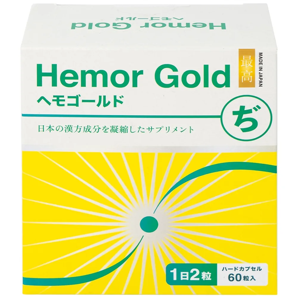 Hình ảnh Viên nang cứng Hemor Gold Jpanwell hỗ trợ tốt cho người bị trĩ (60 viên)