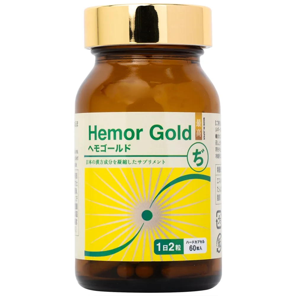 Hình ảnh Viên nang cứng Hemor Gold Jpanwell hỗ trợ tốt cho người bị trĩ (60 viên)