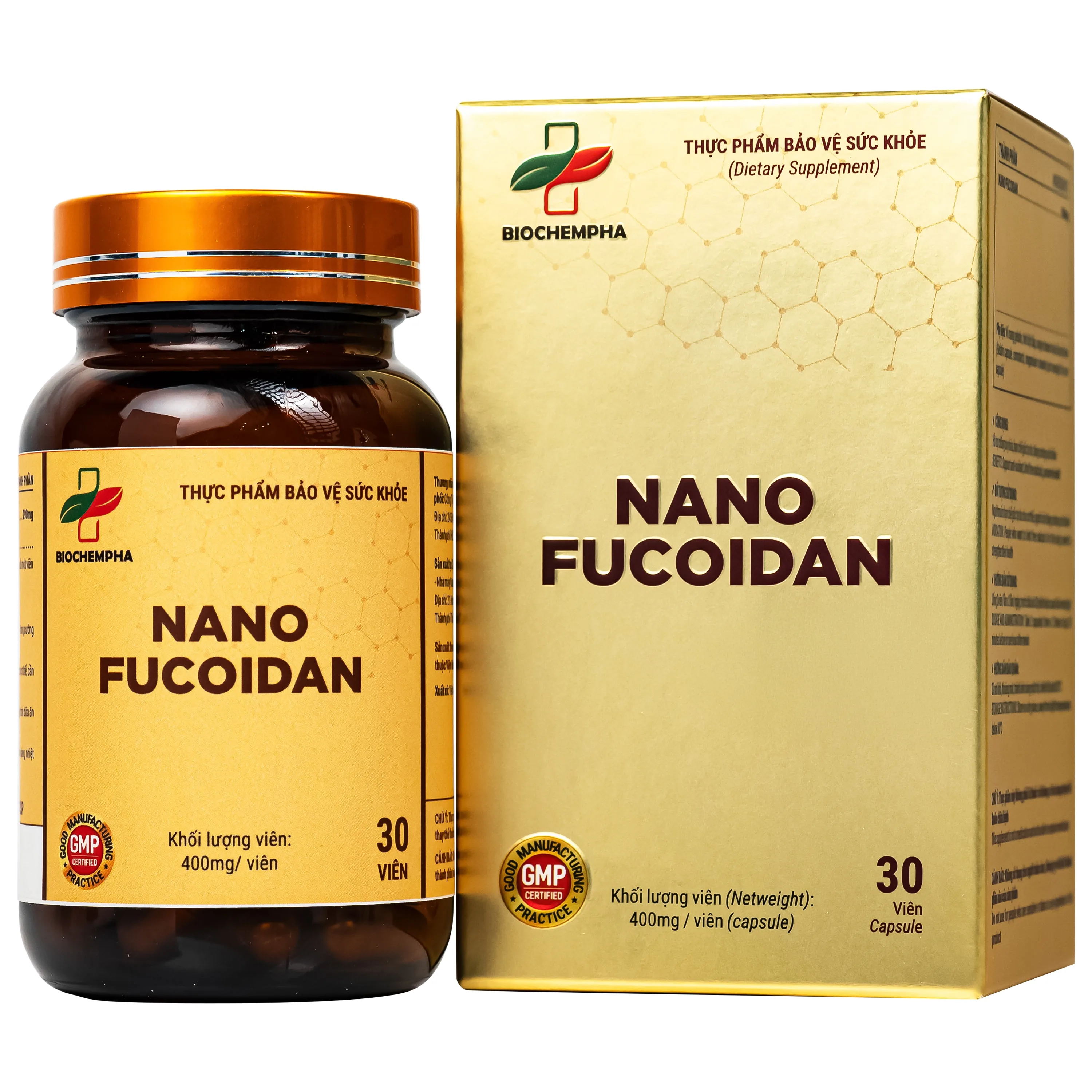Hình ảnh Viên uống hỗ trợ chống oxy hóa, hạn chế gốc tự do, tăng cường sức khỏe Nano Fucoidan Biochempha 30v