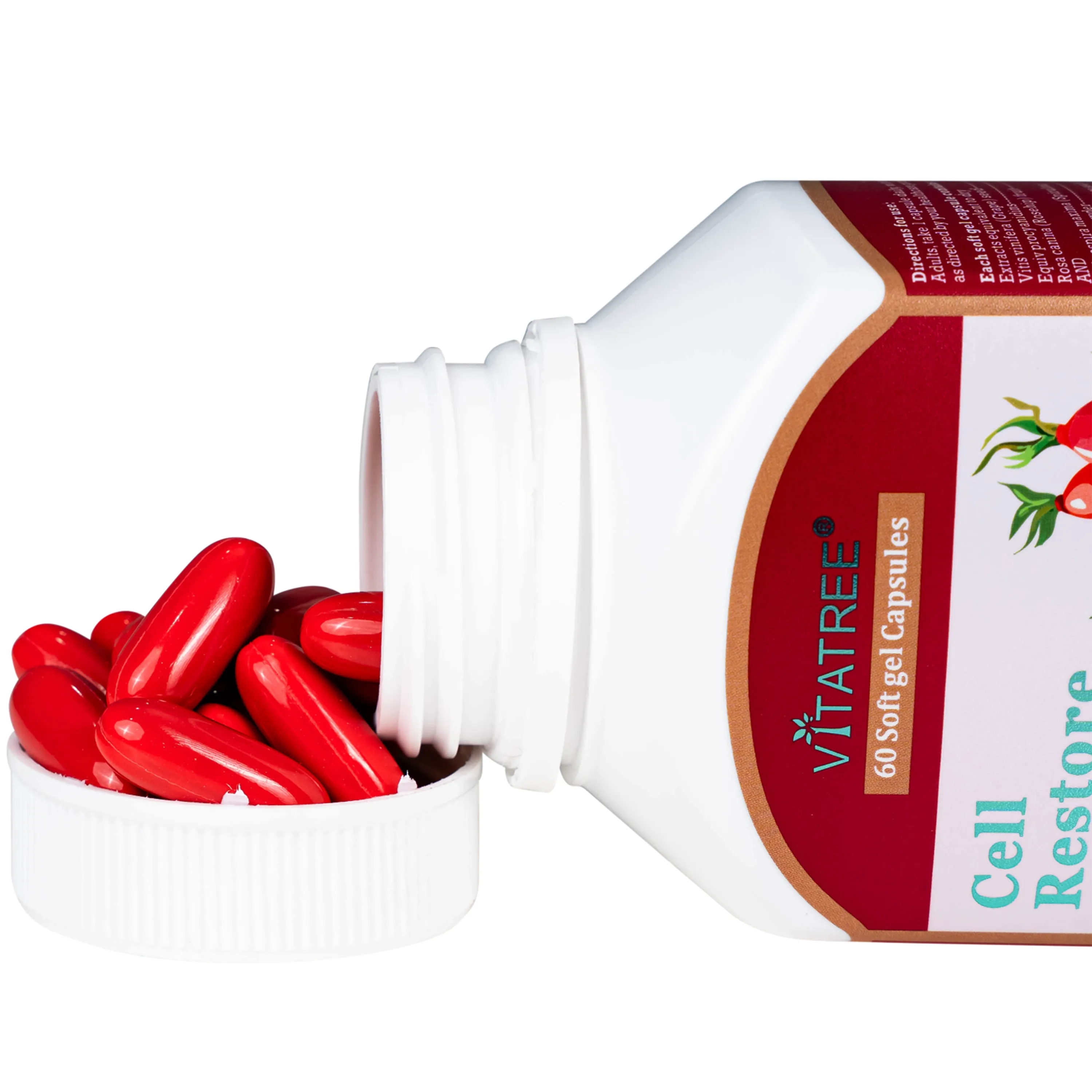 Hình ảnh Viên uống hỗ trợ chống oxy hoá, hỗ trợ duy trì sức khoẻ, tốt cho mắt Vitatree Cell Restore (Hộp 60 viên)