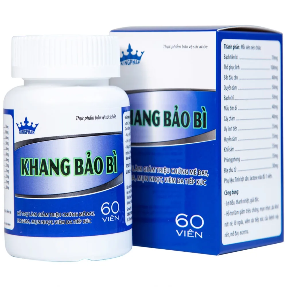 Hình ảnh Viên uống Khang Bảo Bì Kingphar hỗ trợ giảm chứng mày đay, Eczema, mụn nhọt (60 viên)