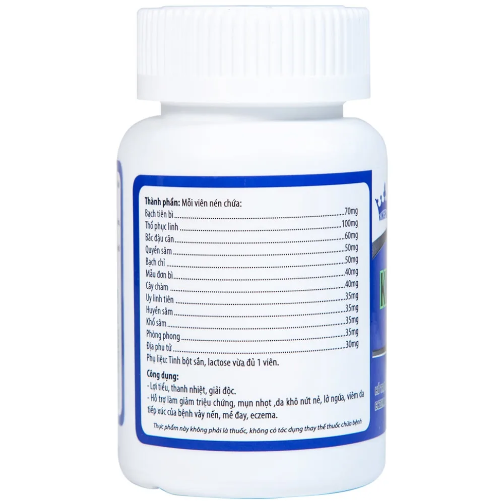 Hình ảnh Viên uống Khang Bảo Bì Kingphar hỗ trợ giảm chứng mày đay, Eczema, mụn nhọt (60 viên)