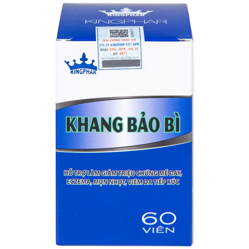 Hình ảnh Viên uống Khang Bảo Bì Kingphar hỗ trợ giảm chứng mày đay, Eczema, mụn nhọt (60 viên)