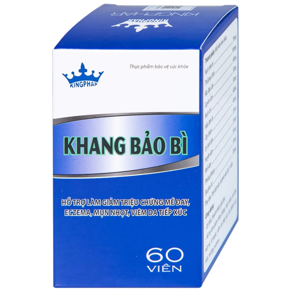 Hình ảnh Viên uống Khang Bảo Bì Kingphar hỗ trợ giảm chứng mày đay, Eczema, mụn nhọt (60 viên)