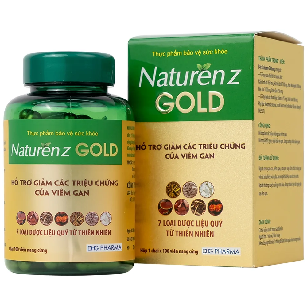 Hình ảnh Viên nang cứng Naturenz Gold DHG Pharma hỗ trợ giảm các triệu chứng của viêm gan (100 viên)