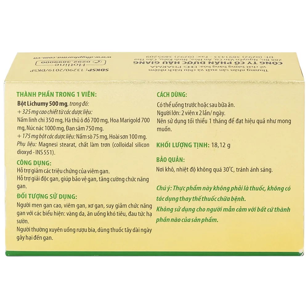 Hình ảnh Viên nang cứng Naturenz Gold DHG Pharma hỗ trợ giảm các triệu chứng của viêm gan (3 vỉ x 10 viên)