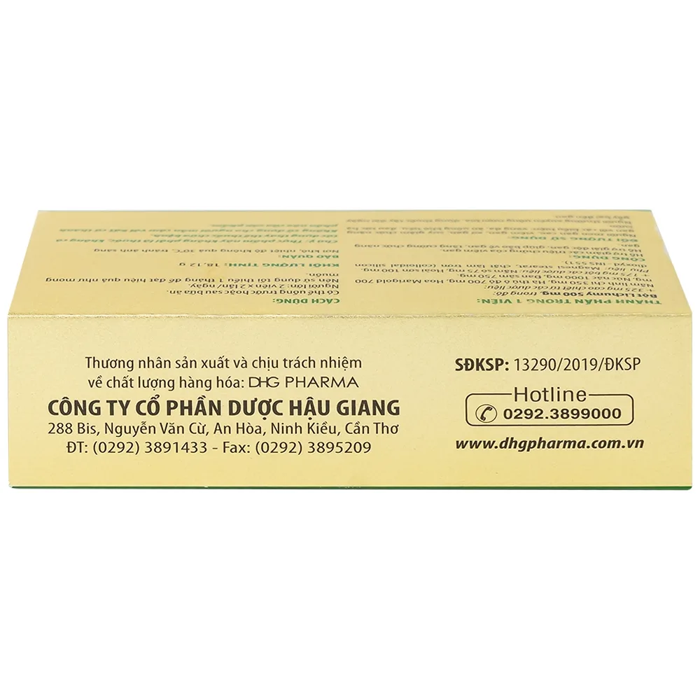 Hình ảnh Viên nang cứng Naturenz Gold DHG Pharma hỗ trợ giảm các triệu chứng của viêm gan (3 vỉ x 10 viên)
