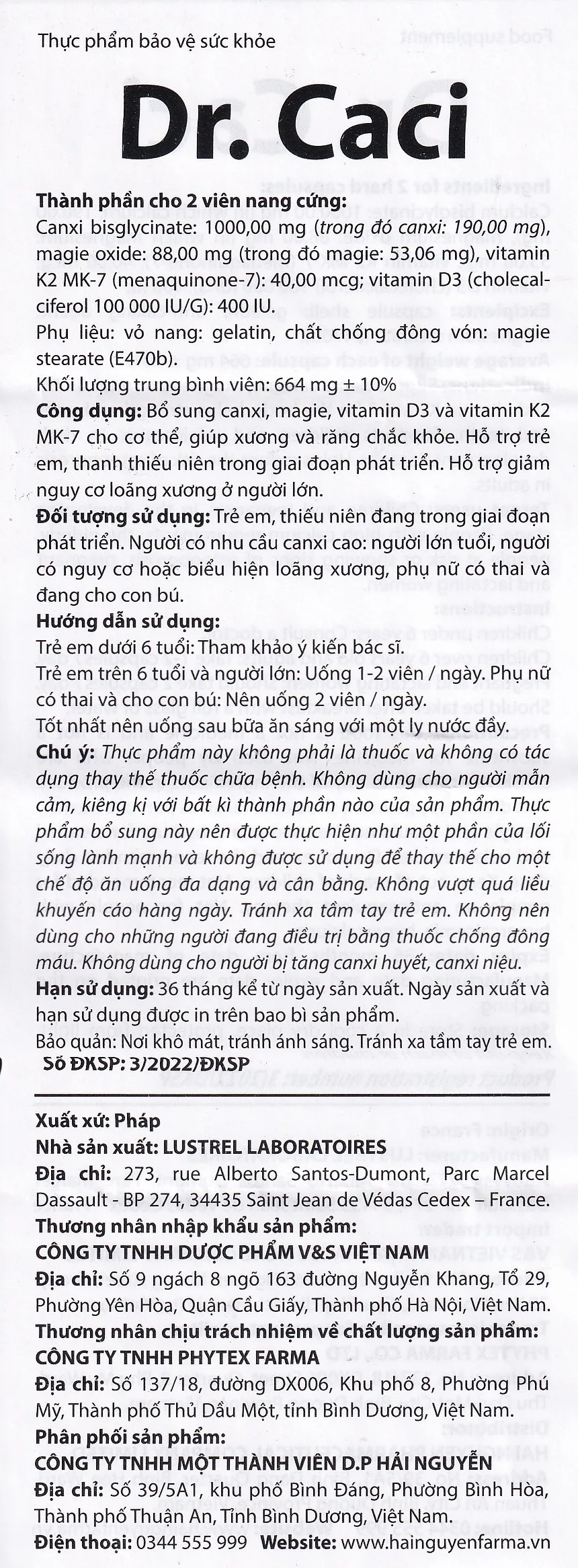 Hình ảnh Viên uống Dr. Caci Ocavill giúp xương và răng chắc khỏe (60 viên)