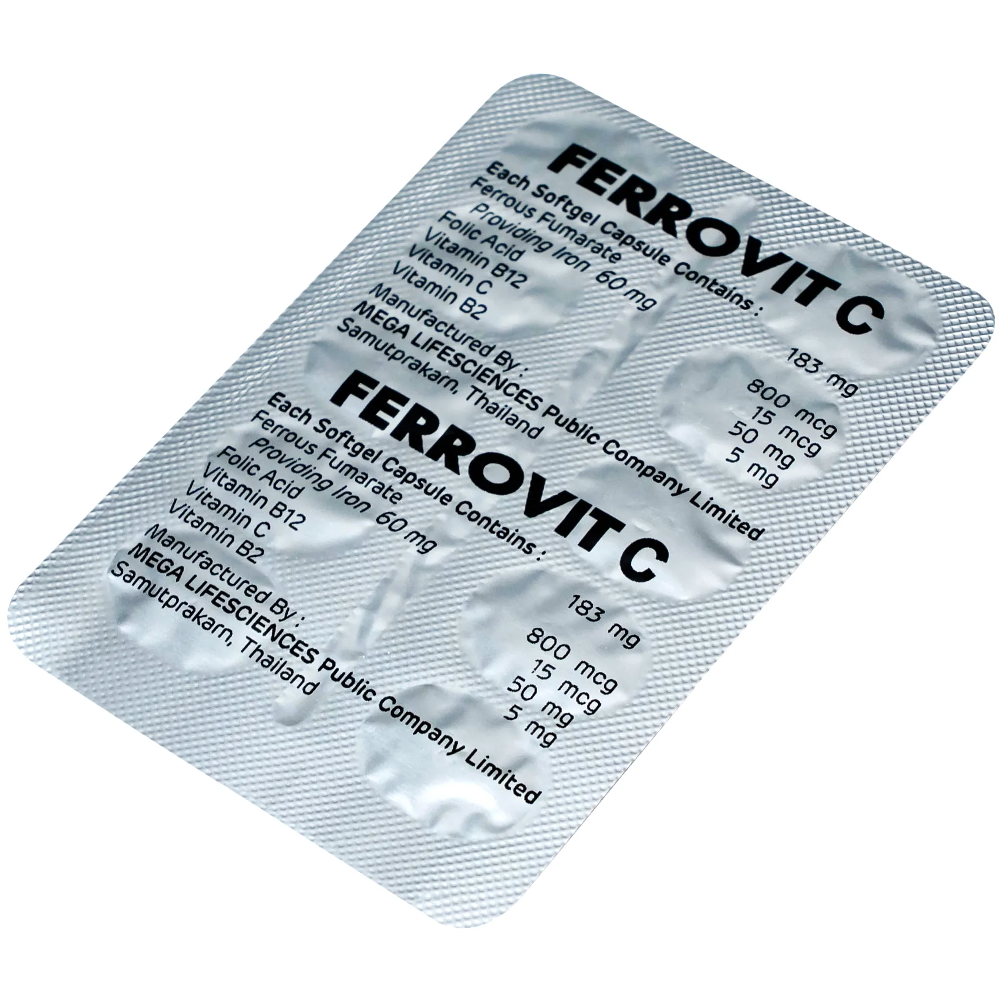 Hình ảnh Viên uống hỗ trợ giảm nguy cơ thiếu máu do thiếu sắt Ferrovit C Mega (3 vỉ x 10 viên)