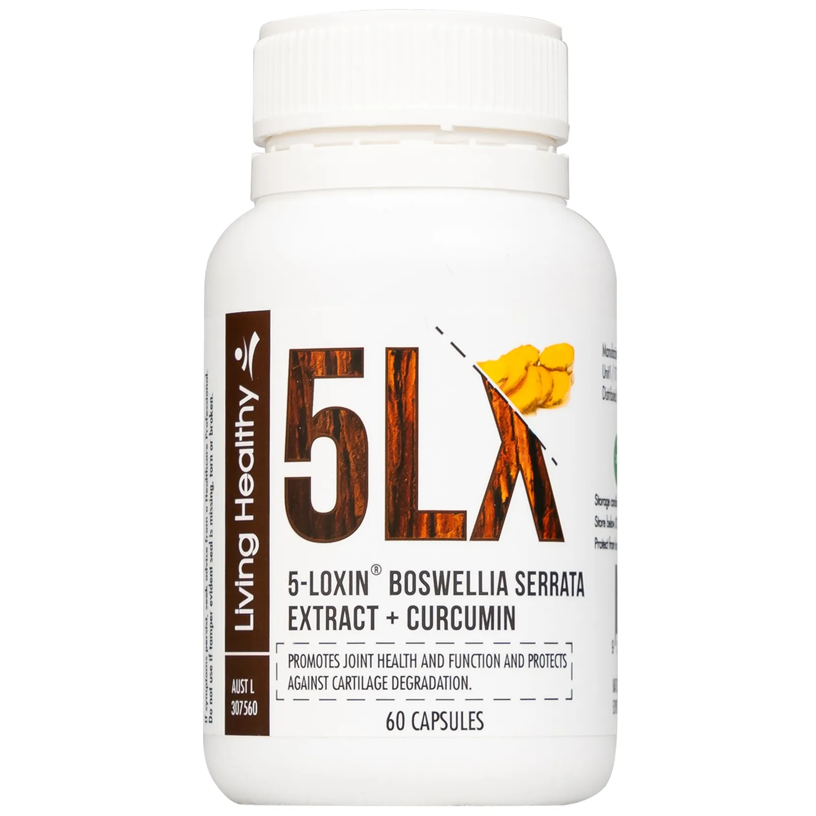 Hình ảnh Viên uống Living Healthy 5-Loxin Boswellia Serrata Extract + Curcumin hỗ trợ giảm viêm khớp (60 viên)