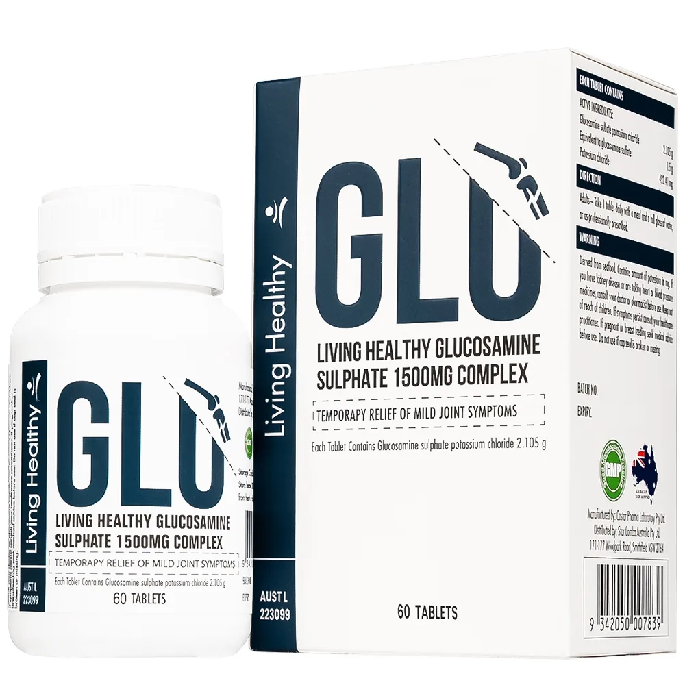 Hình ảnh Viên uống hỗ trợ giảm viêm khớp Living Healthy Glucosamine Sulphate 1500mg Complex (60 viên)