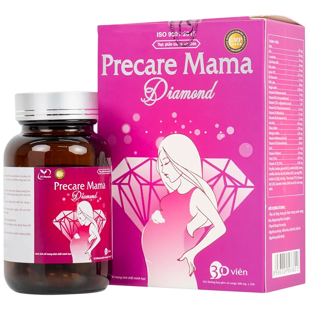 Hình ảnh Viên uống Precare Mama Diamond cung cấp các vitamin, khoáng chất cho phụ nữ mang thai (30 viên)