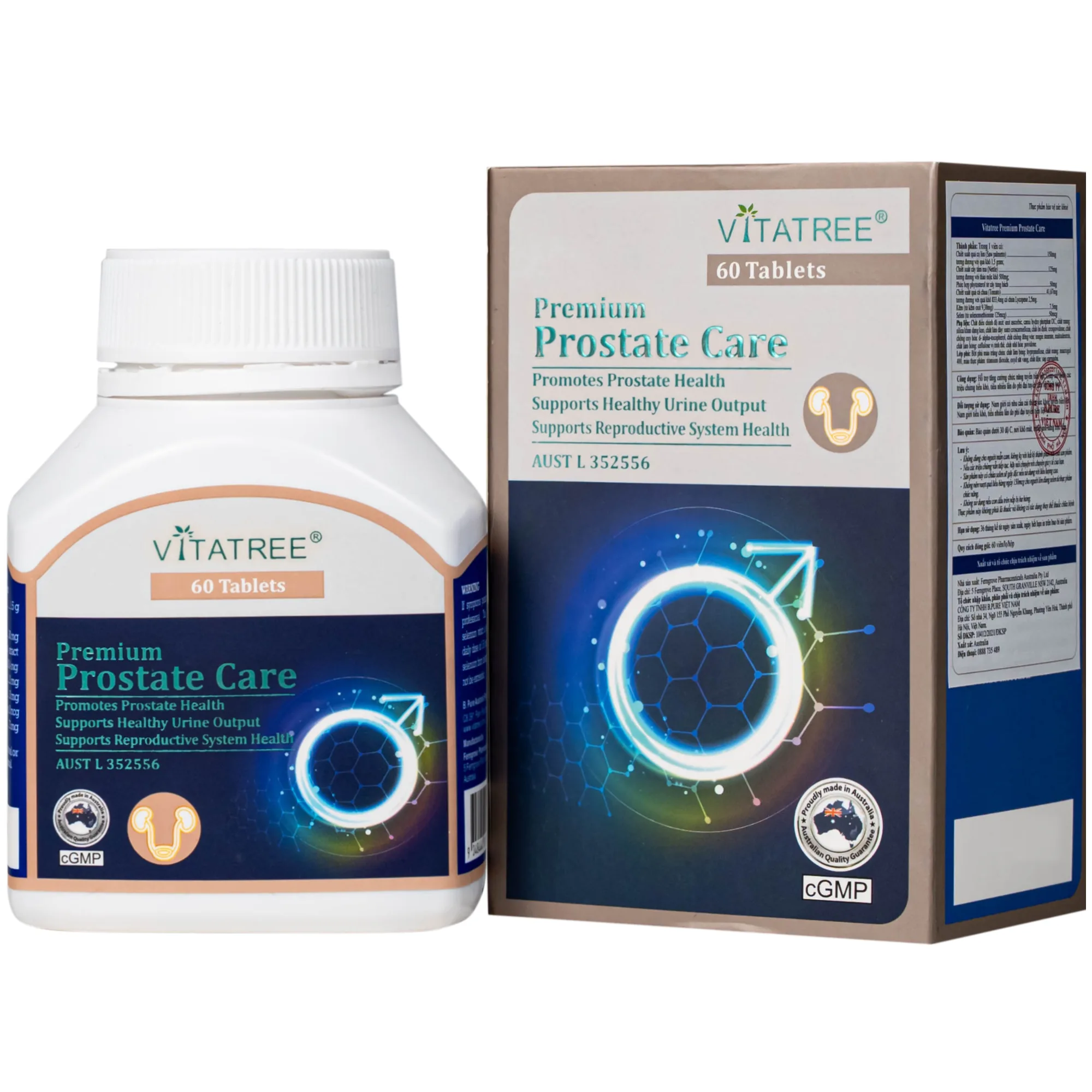 Hình ảnh Viên uống hỗ trợ tăng cường chức năng tuyến tiền liệt Vitatree Premium Prostate Care (Hộp 60 viên)