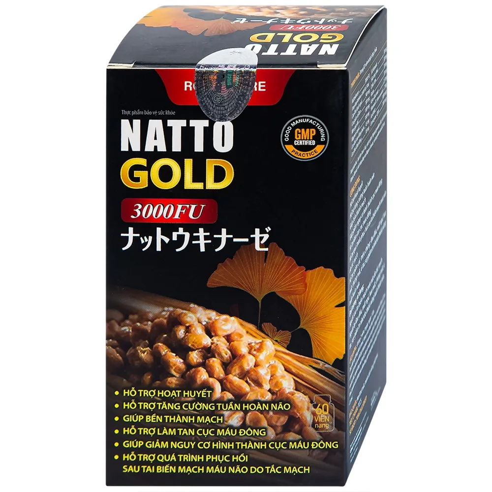 Hình ảnh Viên uống Natto Gold 3000FU Royal Care hỗ trợ hoạt huyết, tăng cường tuần hoàn não (60 viên)