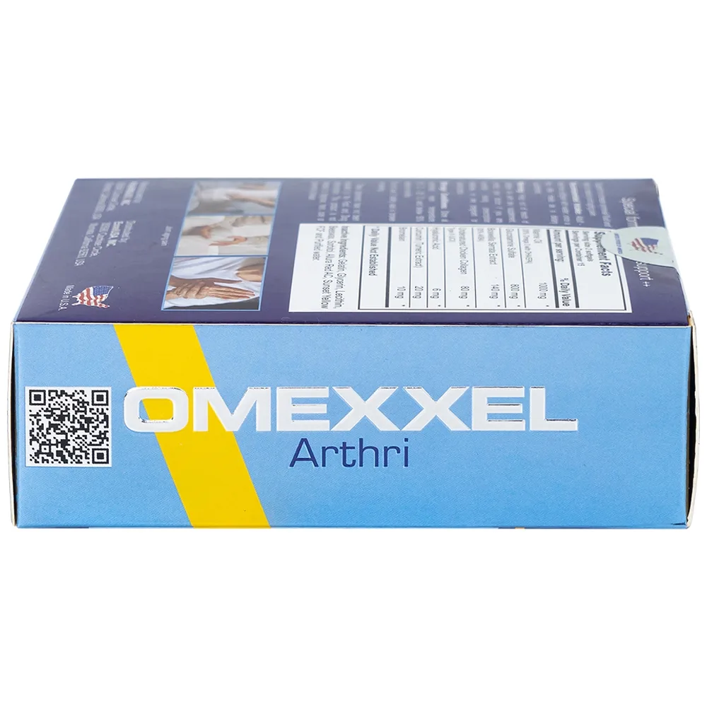 Hình ảnh Viên nang mềm Omexxel Arthri hỗ trợ tăng tiết dịch khớp, giảm đau do lão hóa khớp (3 vỉ x 10 viên)