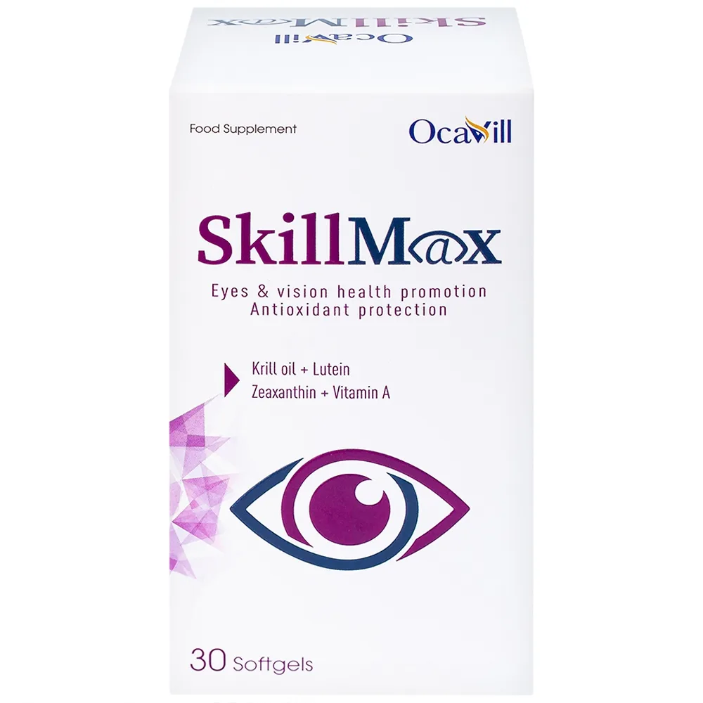 Hình ảnh Viên uống SkillMax OCAVILL hỗ trợ tăng cường thị lực, cải thiện các triệu chứng khô mắt (Hộp 30 viên)