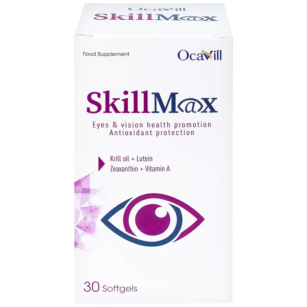 Hình ảnh Viên uống SkillMax OCAVILL hỗ trợ tăng cường thị lực, cải thiện các triệu chứng khô mắt (Hộp 30 viên)