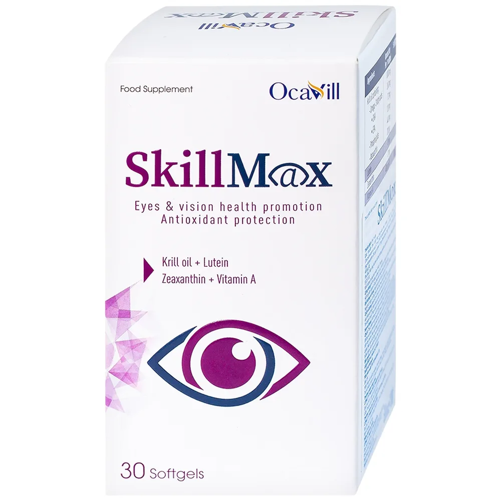 Hình ảnh Viên uống SkillMax OCAVILL hỗ trợ tăng cường thị lực, cải thiện các triệu chứng khô mắt (Hộp 30 viên)