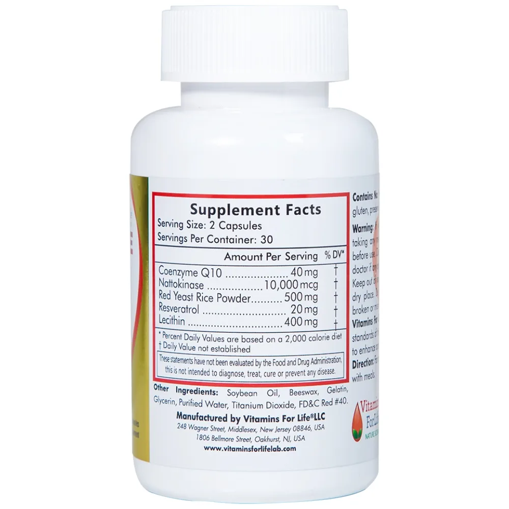 Hình ảnh Viên uống Heart Ace Support Vitamins For Life hỗ trợ sức khỏe tim mạch, điều hòa nhịp tim (Hộp 60 viên)