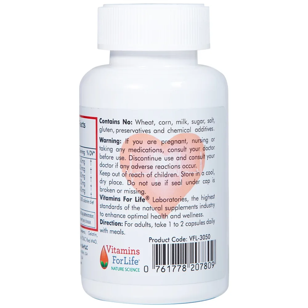 Hình ảnh Viên uống Heart Ace Support Vitamins For Life hỗ trợ sức khỏe tim mạch, điều hòa nhịp tim (Hộp 60 viên)
