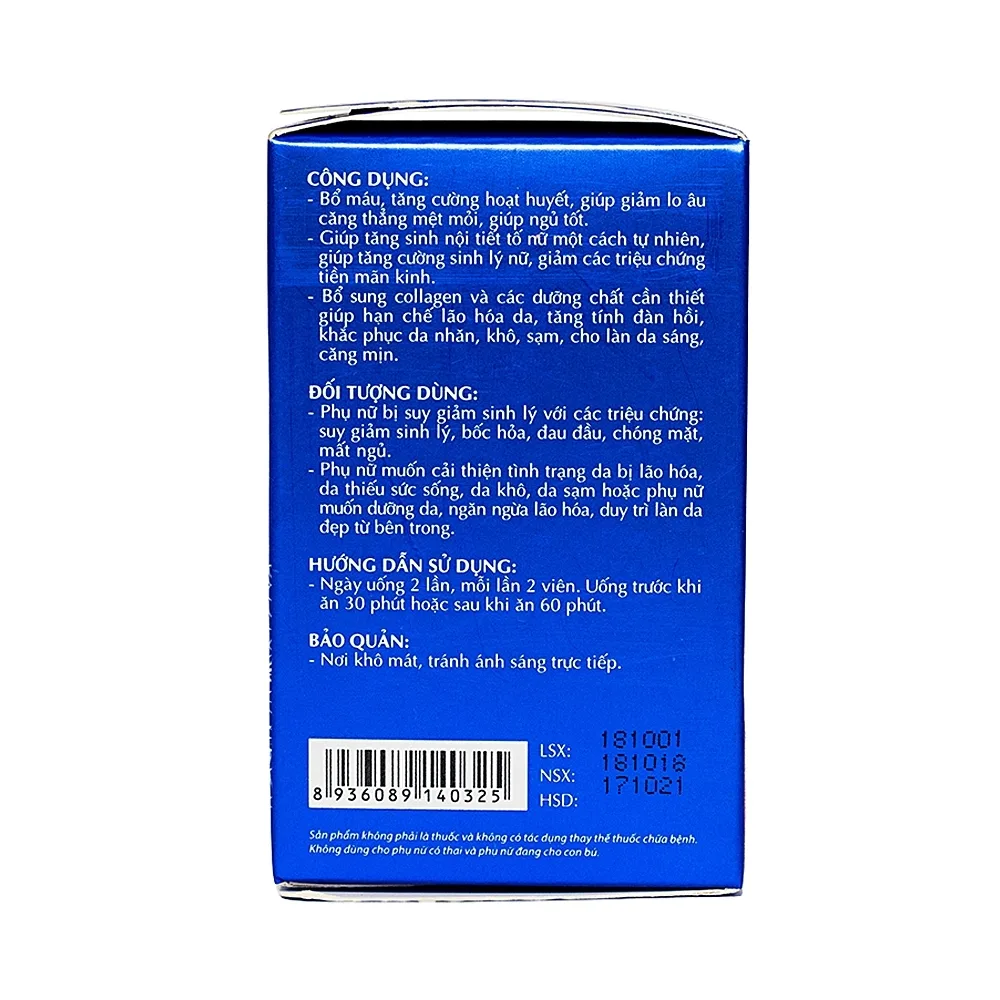 Hình ảnh Viên uống Hoa Thiên bổ máu, tăng cường hoạt huyết (30 viên)