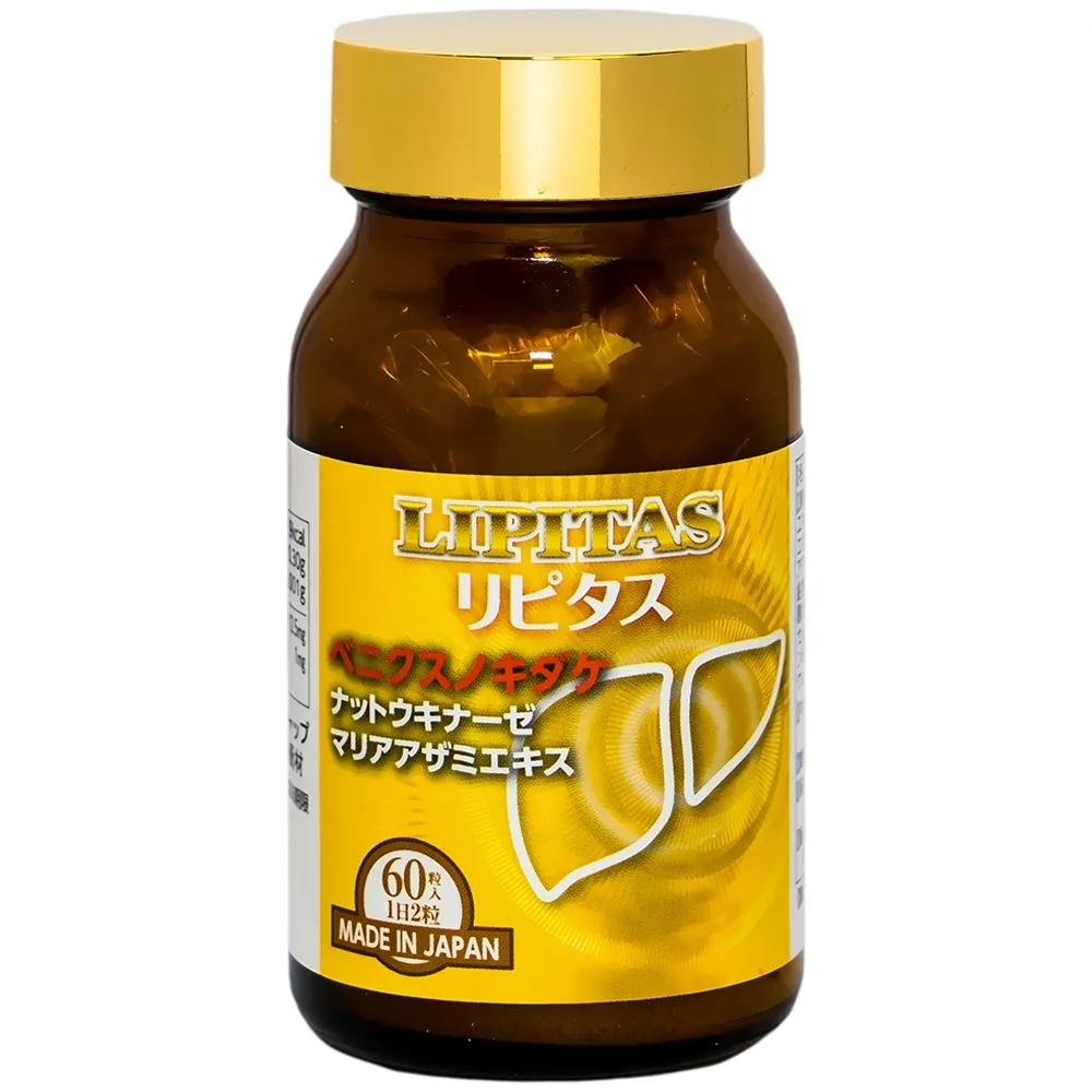 Hình ảnh Viên uống Lipitas Jpanwell giúp giảm mỡ, cholesterol và triglyceride trong máu (60 viên)