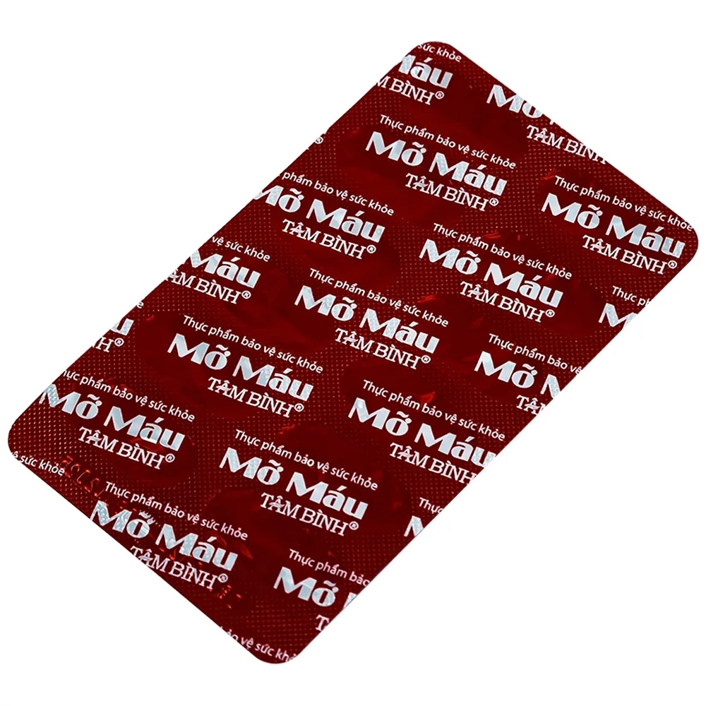 Hình ảnh Viên uống Mỡ Máu Tâm Bình hỗ trợ giảm mỡ máu, giảm mỡ gan (5 vỉ x 12 viên)