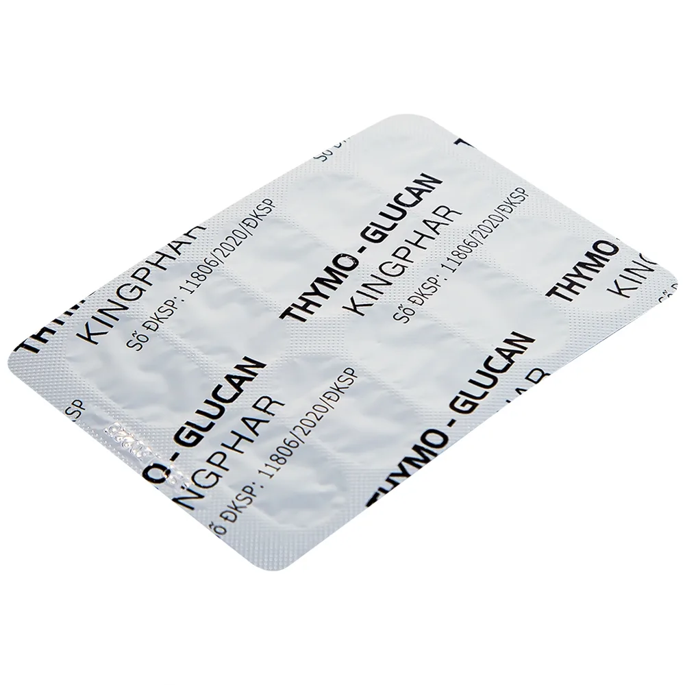 Hình ảnh Viên uống Thymo-Glucan Kingphar nâng cao sức đề kháng, giúp cơ thể khỏe mạnh (3 vỉ x 10 viên) 