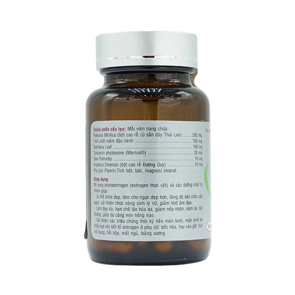 Hình ảnh Viên uống Đào Hồng Đơn Venus Nafaco hỗ trợ cải thiện thiếu hụt nội tiết tố nữ (30 viên)