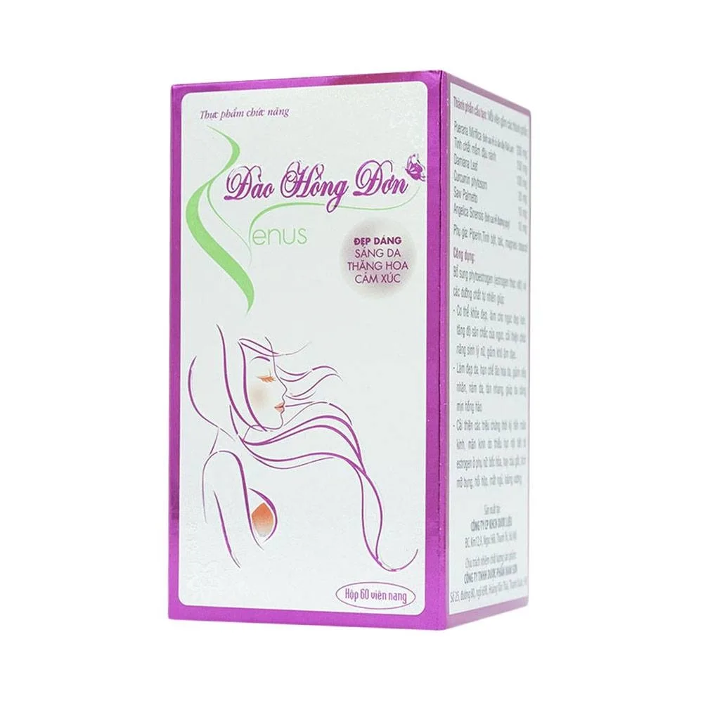 Hình ảnh Viên uống Đào Hồng Đơn Venus Nafaco hỗ trợ cải thiện thiếu hụt nội tiết tố nữ (60 viên)