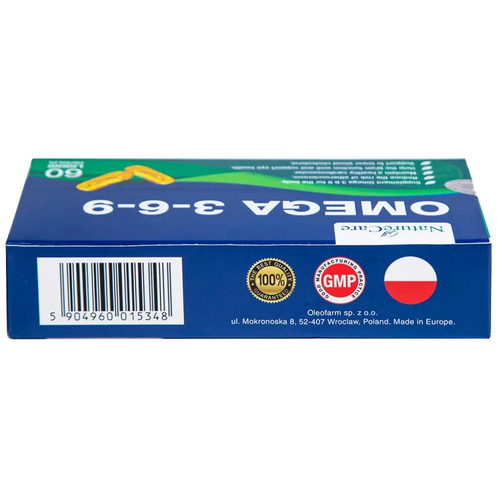 Hình ảnh Viên uống Omega 3-6-9 NatureCare giảm nguy cơ xơ vữa động mạch, bảo vệ sức khỏe tim mạch (3 vỉ x 20 viên)