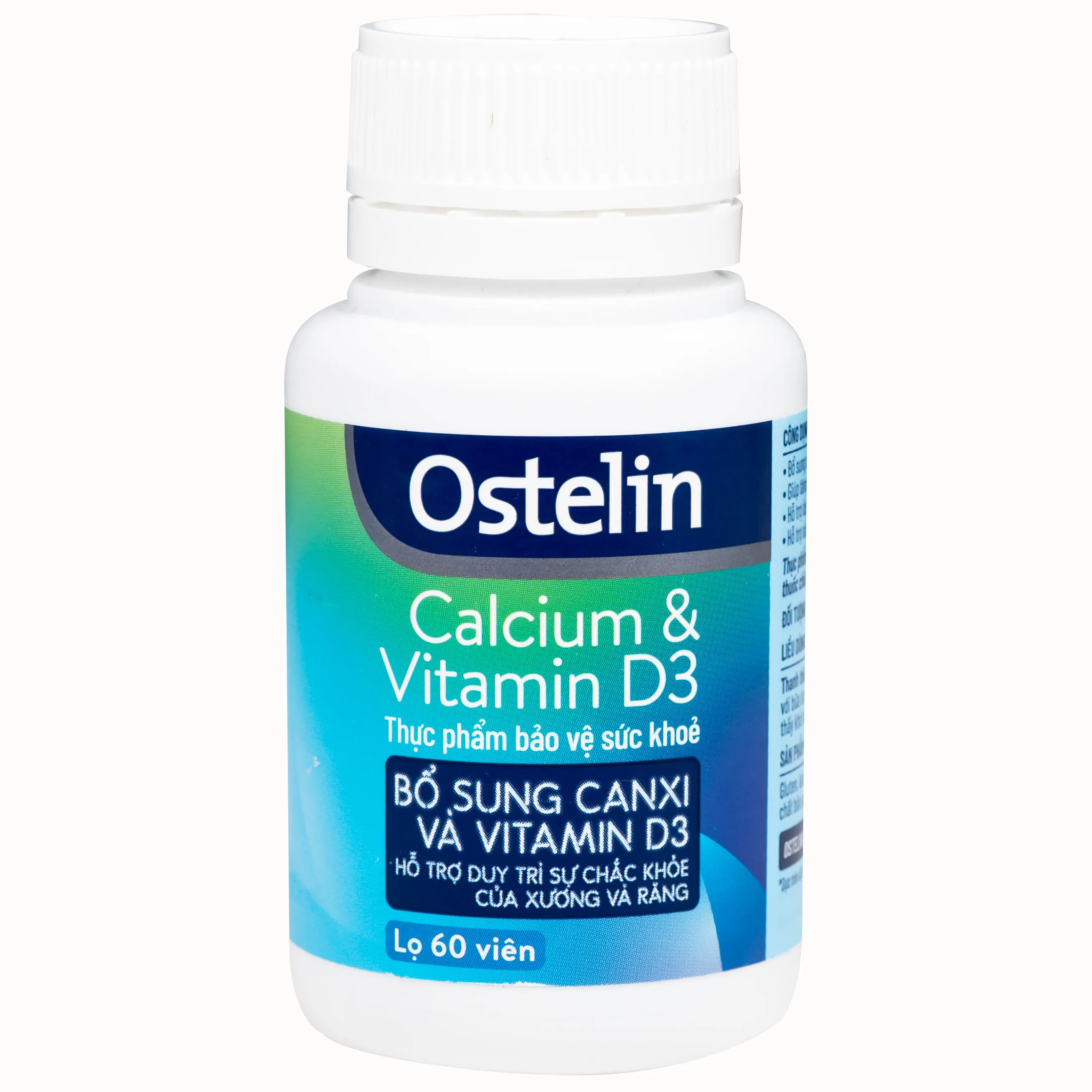 Hình ảnh Viên uống Ostelin Calcium & Vitamin D3 Sanofi giúp tăng hấp thụ canxi, duy trì xương và răng chắc khỏe (60 viên)