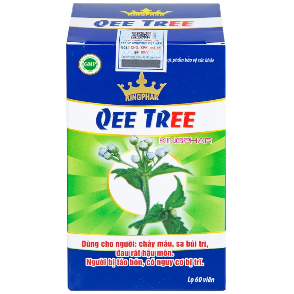 Hình ảnh Viên uống Qee Tree Kingphar tăng độ bền thành mạch, nhuận tràng, chống táo bón (60 viên)